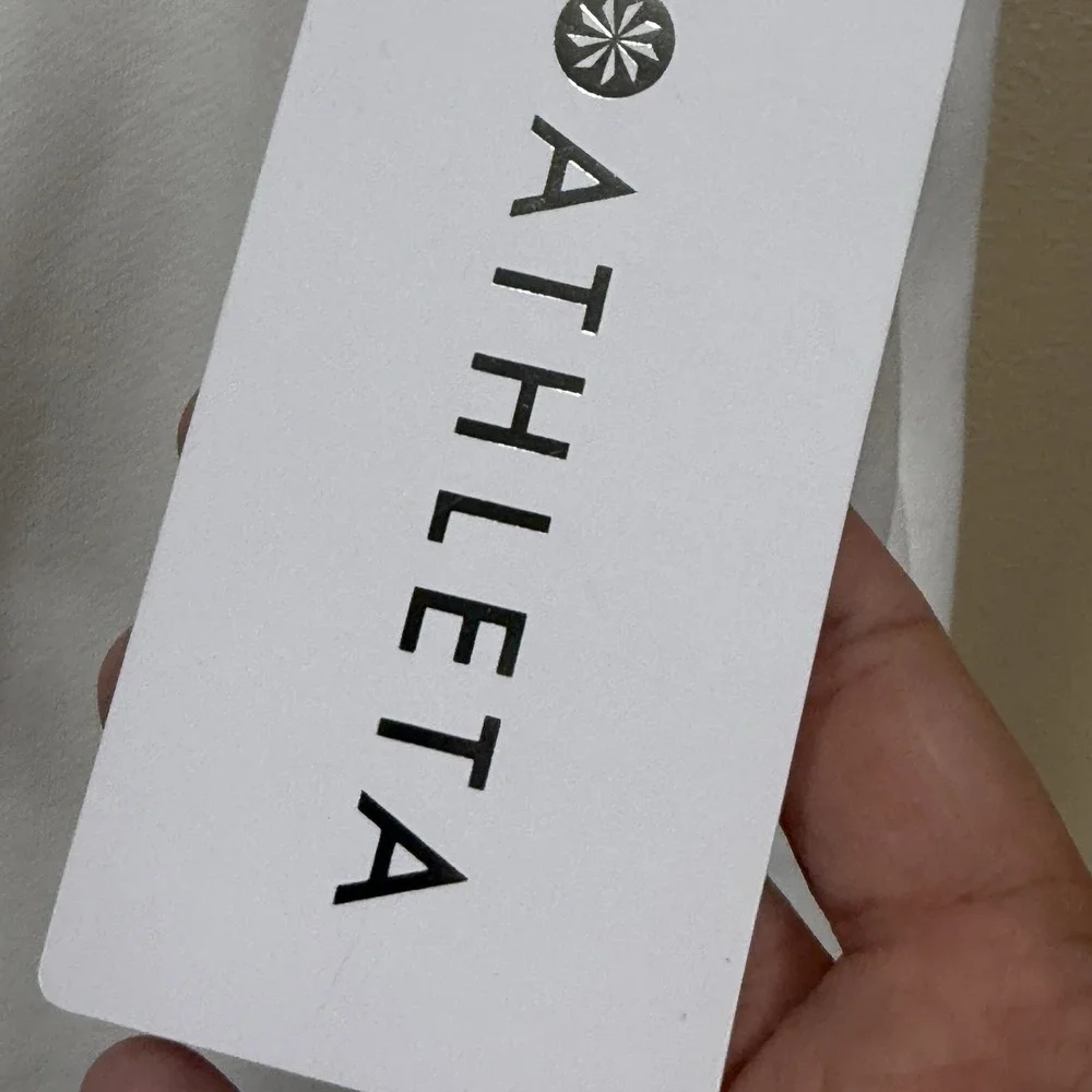 Athleta Women's Heavyweight Mid Rise Terry Bermuda Short Medium White NWT